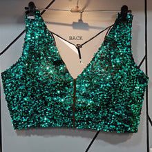 Load image into Gallery viewer, stylish sleevless sequin stich blouse