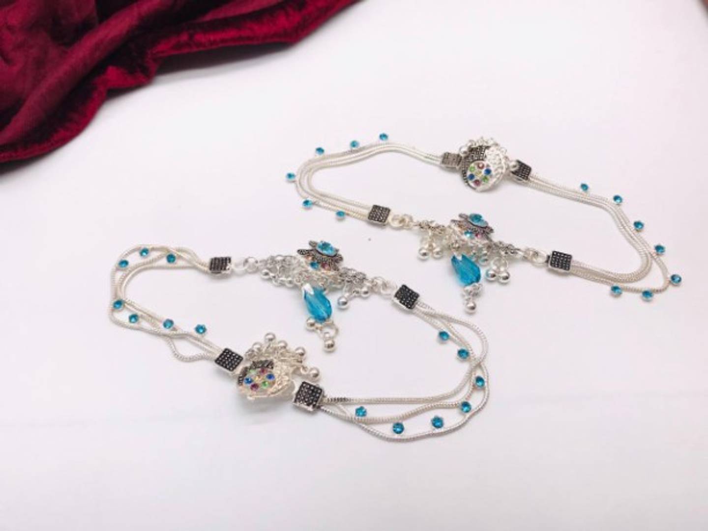 Trendy Oxidised Silver Rajvadi Anklet for Women