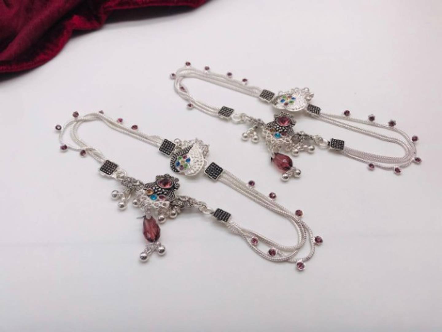 Trendy Oxidised Silver Rajvadi Anklet for Women