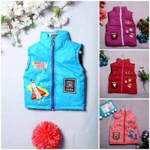 Princess Comfy Sleeveless Jacket For Kids (Pack Of 4)