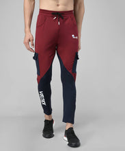 Load image into Gallery viewer, Multicoloured Cotton Spandex Colourblocked Regular Fit Track Pants