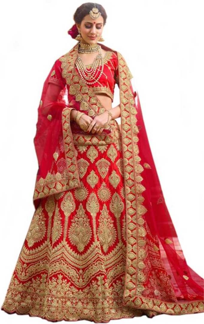 Latest Attractive Velvet Embroidered Semi Stitched Lehenga Choli