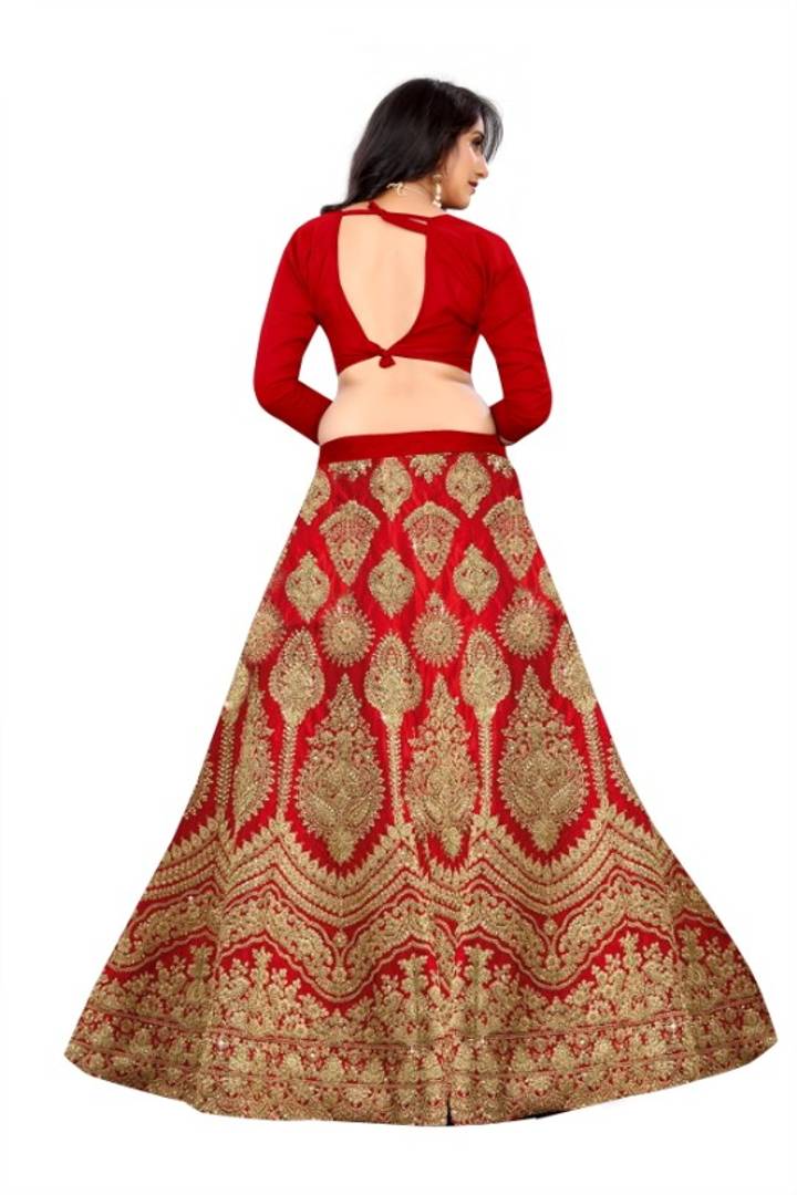 Latest Attractive Velvet Embroidered Semi Stitched Lehenga Choli