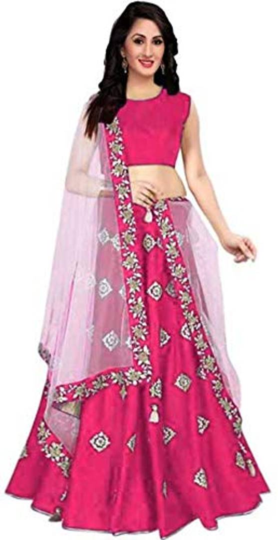 Latest Attractive Taffeta Silk Embroidered Semi Stitched Lehenga Choli