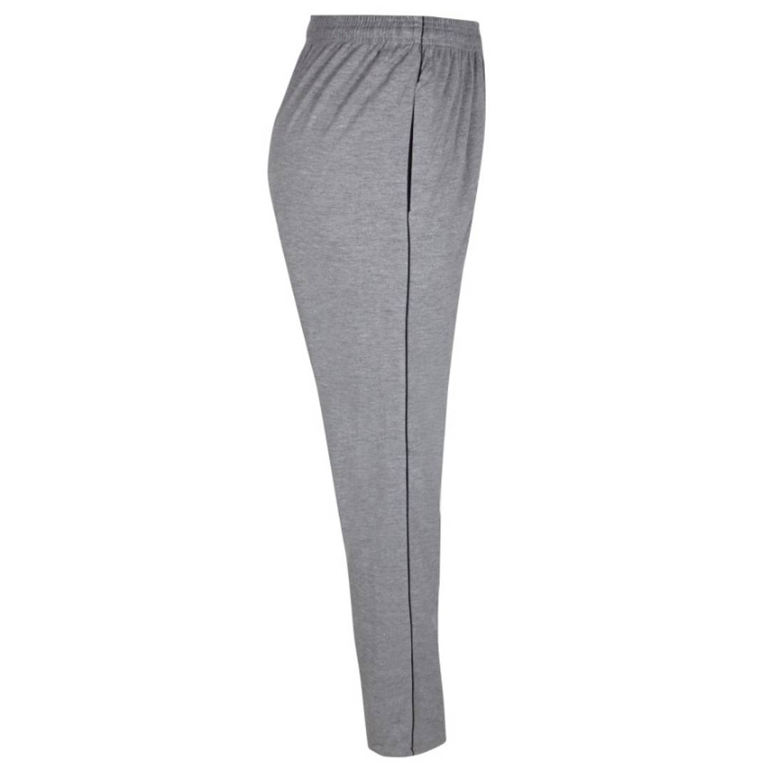 Comfy Grey Cotton Hosiery Regular Fit Solid Casual Trackpant For Men