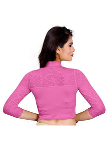 Readymade Cotton Spandex 3/4 Net Sleeves Stretchable Blouses