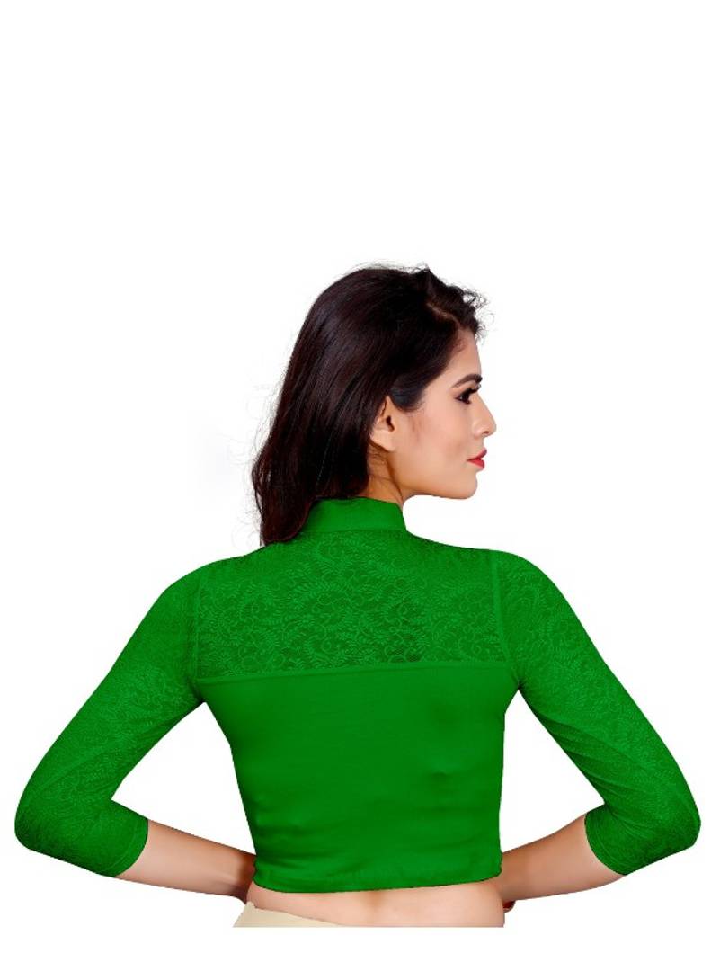 Readymade Cotton Spandex 3/4 Net Sleeves Stretchable Blouses