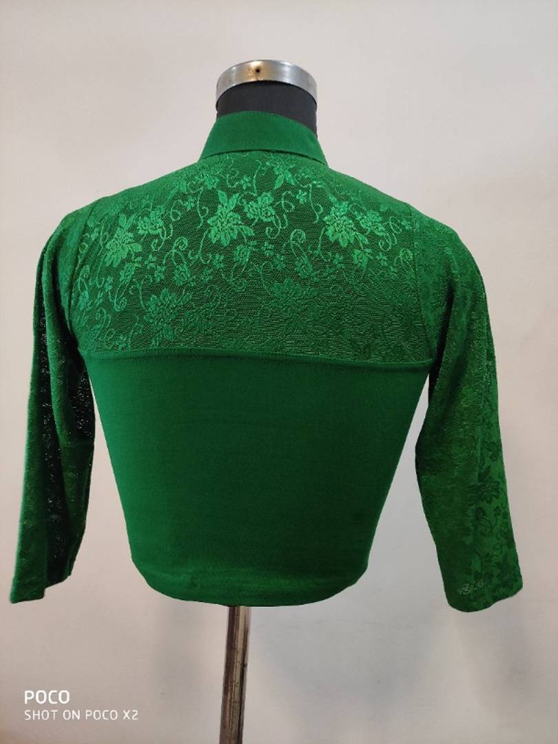 Readymade Cotton Spandex 3/4 Net Sleeves Stretchable Blouses