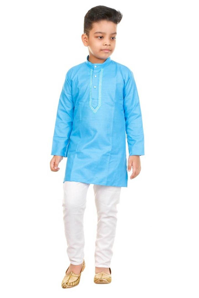 Fashion Garments Kids Ethnic Wear Kurta Pajama For Boys (BLUE)