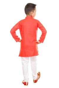 FASHION GARMENTS COMFORTABLE PRETTY Kids Ethnic Wear Kurta Pajama For Boys (RED)