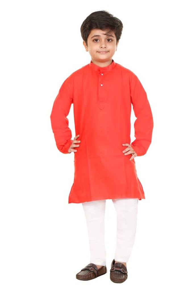 Fashion Garments Cotton Kurta Pajama Set for Boys Kids (RED)