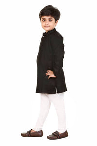 Fashion Garments Cotton Kurta Pajama Set for Boys Kids (BLK)