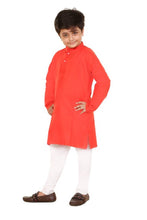 Load image into Gallery viewer, Fashion Garments Cotton Kurta Pajama Set for Boys Kids (RED)