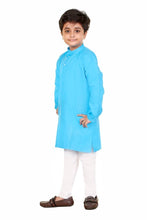 Load image into Gallery viewer, Fashion Garments Cotton Kurta Pajama Set for Boys Kids (BLUE)