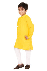Fashion Garments Cotton Kurta Pajama Set for Boys Kids (YELLOW)