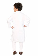 Load image into Gallery viewer, Fashion Garments Cotton Kurta Pajama Set for Boys Kids (WHITE)