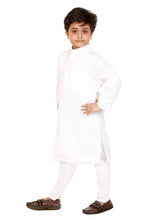 Load image into Gallery viewer, Fashion Garments Cotton Kurta Pajama Set for Boys Kids (WHITE)