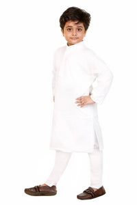 Fashion Garments Cotton Kurta Pajama Set for Boys Kids (WHITE)