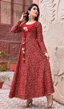 Load image into Gallery viewer, Elegant Rayon Embroidered Ethnic Gown For WOmen