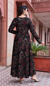 Elegant Rayon Embroidered Ethnic Gown For WOmen
