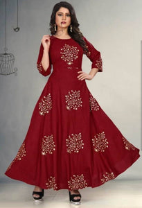Women's Printed Stylish Ethnic Gown
