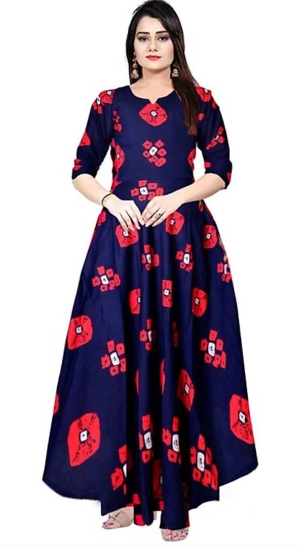 Women's Printed Stylish Ethnic Gown