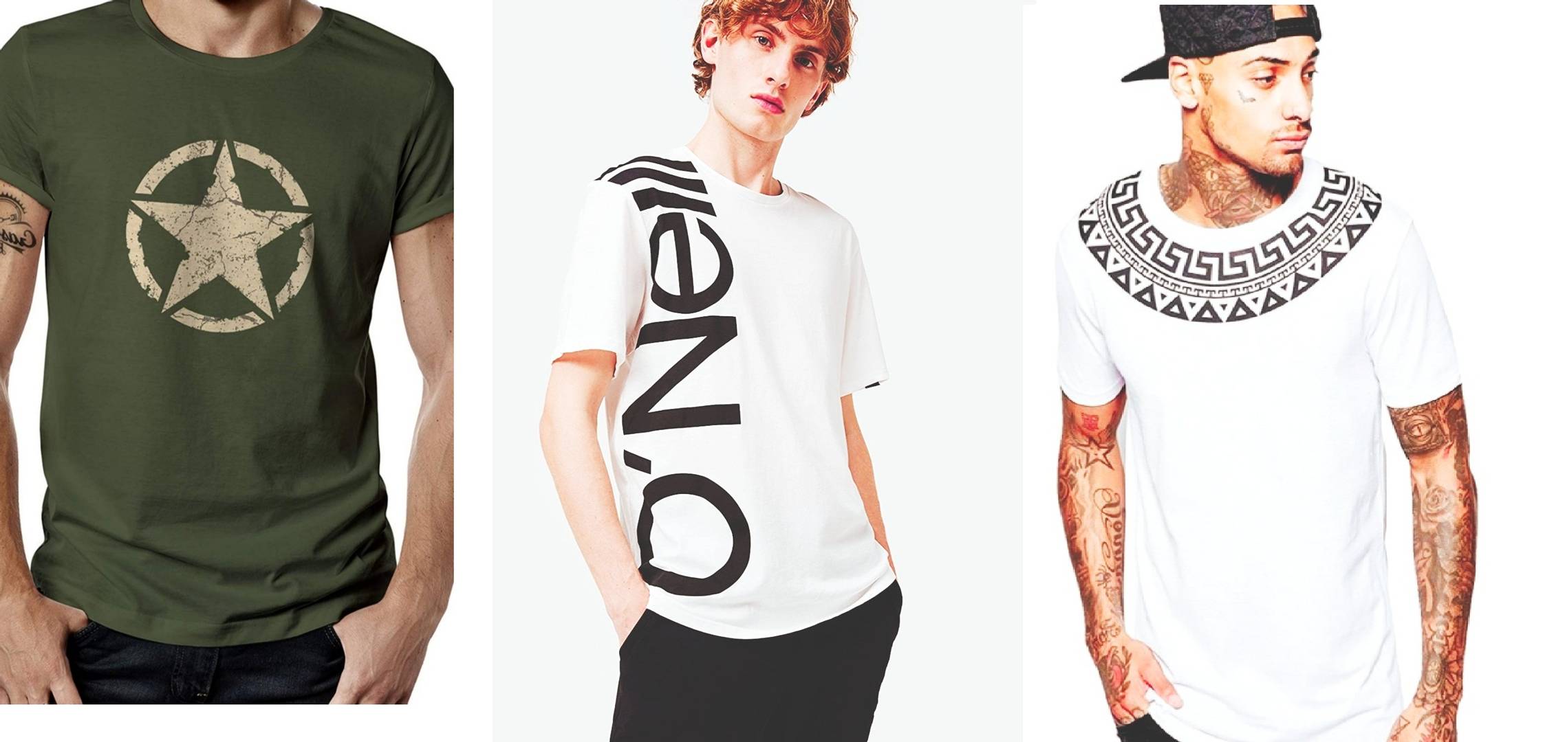 Pack Of 3 Multicoloured Cotton Blend Printed Round Neck T Shirt for Men