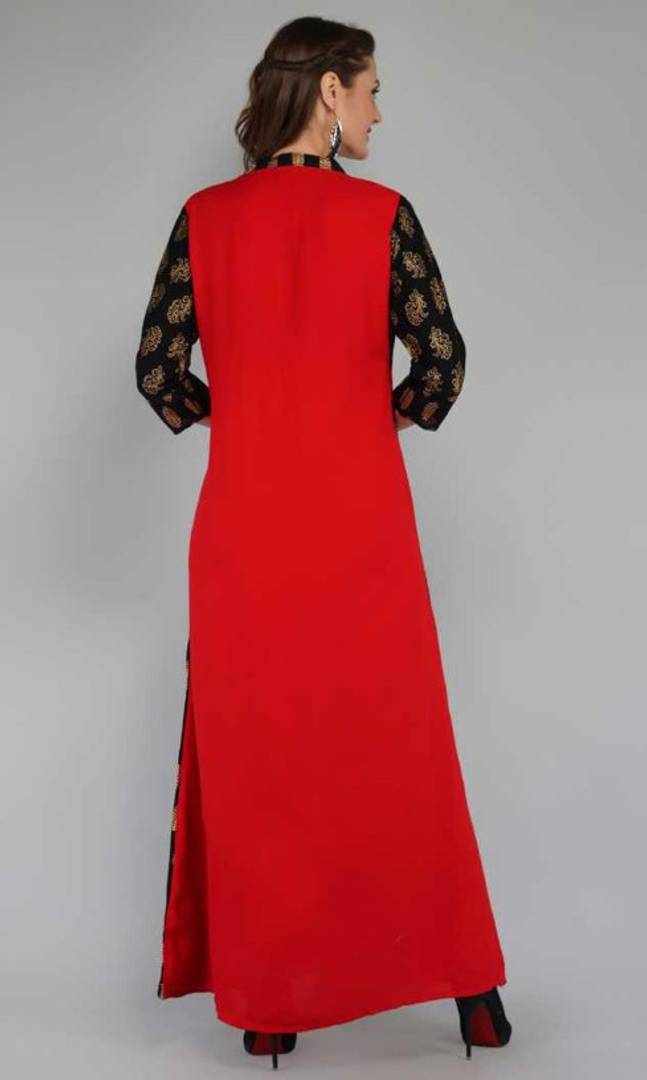 Women's Beautiful Rayon Slub Printed Kurta