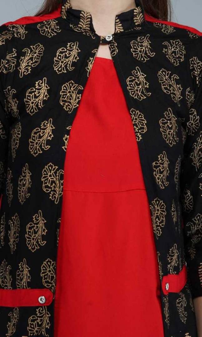 Women's Beautiful Rayon Slub Printed Kurta
