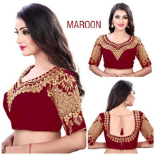 Load image into Gallery viewer, Attractive Art Silk Embroidered Stitched Blouse