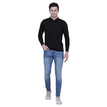 Load image into Gallery viewer, Men&#39;s Multicoloured Cotton Blend Solid Henley Tees (Pack of 5)