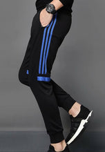 Load image into Gallery viewer, Black Striped Polyester Trendy Joggers