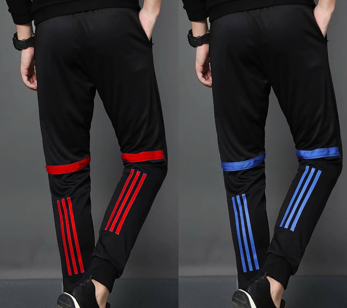 Pack Of 2 Striped Polyester Trendy Joggers
