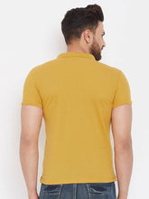Load image into Gallery viewer, Men&#39;s Yellow Cotton Solid Polos
