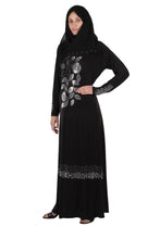 Load image into Gallery viewer, Stylish Black Lycra Beads And Stone Work Abaya Burkha For Women
