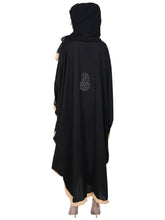 Load image into Gallery viewer, Stylish Black Imported Soft Nida Fabric Stone And Beads Work Abaya with Dupatta For Women