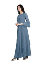 Load image into Gallery viewer, Georgette Blend Stitched Flared/A-line Gown