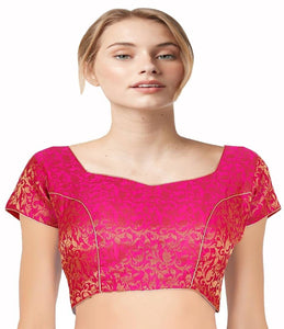 Pink Brocade Stitched Blouse