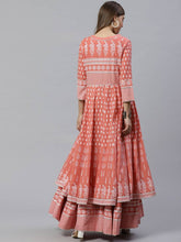 Load image into Gallery viewer, Stylish Cotton Pink Foil Printed Gown For Women