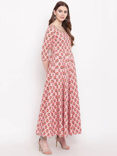 Load image into Gallery viewer, Stylish Cotton Pink Floral Printed Gown For Women