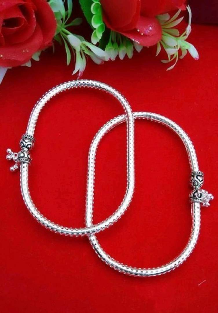 Designer silver plated anklet for Women