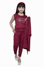 Load image into Gallery viewer, Stretchable Three Piece Dress Top Pant With Removable Shrug
