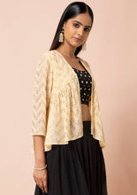 Load image into Gallery viewer, Women&#39;s Embroidered Multicoloured Georgette Ethnic Jacket