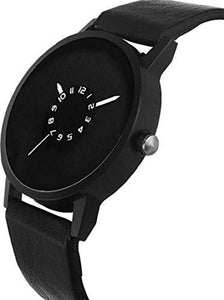 Black Synthetic leather Wrist Watch For Men