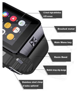 Mirza DZ09 Smart Watch & Selfie Stick For Micromax Canvas Juice 4DZ09 Smart Watch With 4G Sim Card Memory Card Selfie Stick