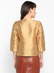 Women's Poly Silk Jacquard Jacket