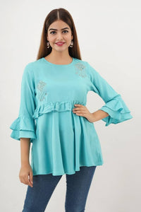 Rayon Women's & Girl's Daily Western Wear Top