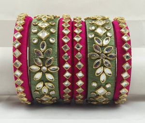 Classy Silk Thread Women's Bangles