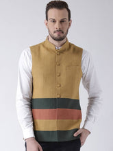 Load image into Gallery viewer, Men&#39;s Beige 
Silk Blend
 Solid
 Nehru Jackets