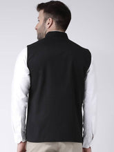 Load image into Gallery viewer, Men&#39;s Black Viscose
 Solid
 Nehru Jackets